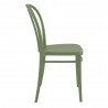 Victor Resin Outdoor Chair Olive Green - Side Angle