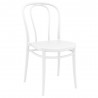 Victor Resin Outdoor Chair White - Angled