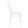 Victor Resin Outdoor Chair White - Side Angle - Victor Resin Outdoor Chair White - Side Angle
