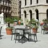 Compamia Victor Patio Dining Set with 4 Chairs in Black - Lifestyle - Compamia Victor Patio Dining Set with 4 Chairs in Black - Lifestyle