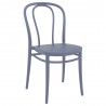 Compamia Victor Patio Dining Chairs in Dark Grey - Angled