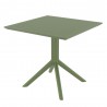 Compamia Victor Patio Dining Table in White - Angled