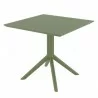 Compamia Victor Patio Dining Table in White - Angled - Compamia Victor Patio Dining Table in White - Angled