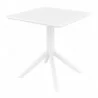 Compamia Victor Patio Dining Table in White - Angled - Compamia Victor Patio Dining Table in White - Angled