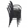 Victor XL Resin Outdoor Arm Black - Stacked