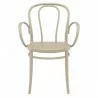 Victor XL Resin Outdoor Arm Chair Taupe - Front - Victor XL Resin Outdoor Arm Chair Taupe - Front