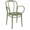 Victor XL Resin Outdoor Arm Chair Olive Green - Angled