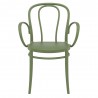 Victor XL Resin Outdoor Arm Chair Olive Green - Front