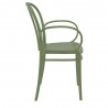 Victor XL Resin Outdoor Arm Chair Olive Green - Side 