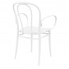 Victor XL Resin Outdoor Arm Chair White - Back Angle