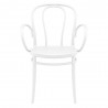 Victor XL Resin Outdoor Arm Chair White - Front