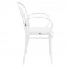 Victor XL Resin Outdoor Arm Chair White - Side