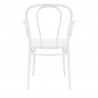 Victor XL Resin Outdoor Arm Chair White - Front