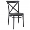 Cross Resin Outdoor Chair Black - Angled View