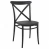 Cross Resin Outdoor Chair Black - Angled View - Cross Resin Outdoor Chair Black - Angled View