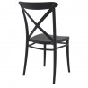 Cross Resin Outdoor Chair Black - Back Angled