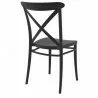 Cross Resin Outdoor Chair Black - Back Angled - Cross Resin Outdoor Chair Black - Back Angled