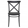 Cross Resin Outdoor Chair Black - Front