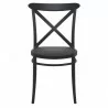 Cross Resin Outdoor Chair Black - Front - Cross Resin Outdoor Chair Black - Front