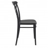 Cross Resin Outdoor Chair Black - Side Angle