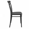Cross Resin Outdoor Chair Black - Side Angle - Cross Resin Outdoor Chair Black - Side Angle