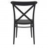 Cross Resin Outdoor Chair Black - Back View