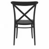 Cross Resin Outdoor Chair Black - Back View - Cross Resin Outdoor Chair Black - Back View