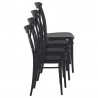 Cross Resin Outdoor Chair Black - Stacked
