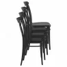 Cross Resin Outdoor Chair Black - Stacked - Cross Resin Outdoor Chair Black - Stacked