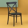 Cross Resin Outdoor Chair Black - Lifestyle