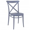 Cross Resin Outdoor Chair Dark Gray - Angled