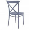 Cross Resin Outdoor Chair Dark Gray - Back Angle