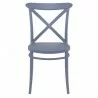 Cross Resin Outdoor Chair Dark Gray - Front - Cross Resin Outdoor Chair Dark Gray - Front