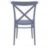 Cross Resin Outdoor Chair Dark Gray - Back