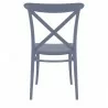 Cross Resin Outdoor Chair Dark Gray - Back - Cross Resin Outdoor Chair Dark Gray - Back