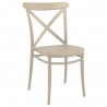 Cross Resin Outdoor Chair Taupe - Angled View