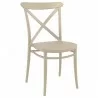 Cross Resin Outdoor Chair Taupe - Angled View - Cross Resin Outdoor Chair Taupe - Angled View