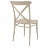 Cross Resin Outdoor Chair Taupe - Back Angled