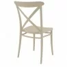 Cross Resin Outdoor Chair Taupe - Back Angled - Cross Resin Outdoor Chair Taupe - Back Angled