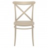 Cross Resin Outdoor Chair Taupe - Front