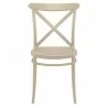 Cross Resin Outdoor Chair Taupe - Front - Cross Resin Outdoor Chair Taupe - Front