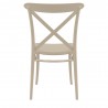 Cross Resin Outdoor Chair Taupe - Back