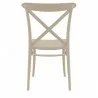 Cross Resin Outdoor Chair Taupe - Back - Cross Resin Outdoor Chair Taupe - Back