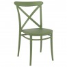 Cross Resin Outdoor Chair Olive Green - Angled View