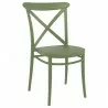Cross Resin Outdoor Chair Olive Green - Angled View - Cross Resin Outdoor Chair Olive Green - Angled View