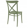 Cross Resin Outdoor Chair Olive Green - Back Angle