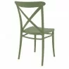 Cross Resin Outdoor Chair Olive Green - Back Angle - Cross Resin Outdoor Chair Olive Green - Back Angle