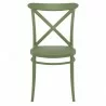 Cross Resin Outdoor Chair Olive Green - Front  - Cross Resin Outdoor Chair Olive Green - Front 