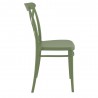 Cross Resin Outdoor Chair Olive Green - Side Angle