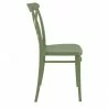 Cross Resin Outdoor Chair Olive Green - Side Angle - Cross Resin Outdoor Chair Olive Green - Side Angle